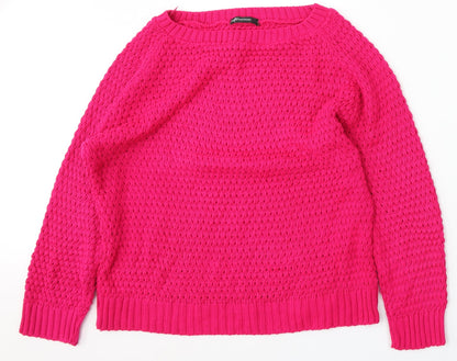 Womens UK Size L Internacionale Pink Pullover Jumper