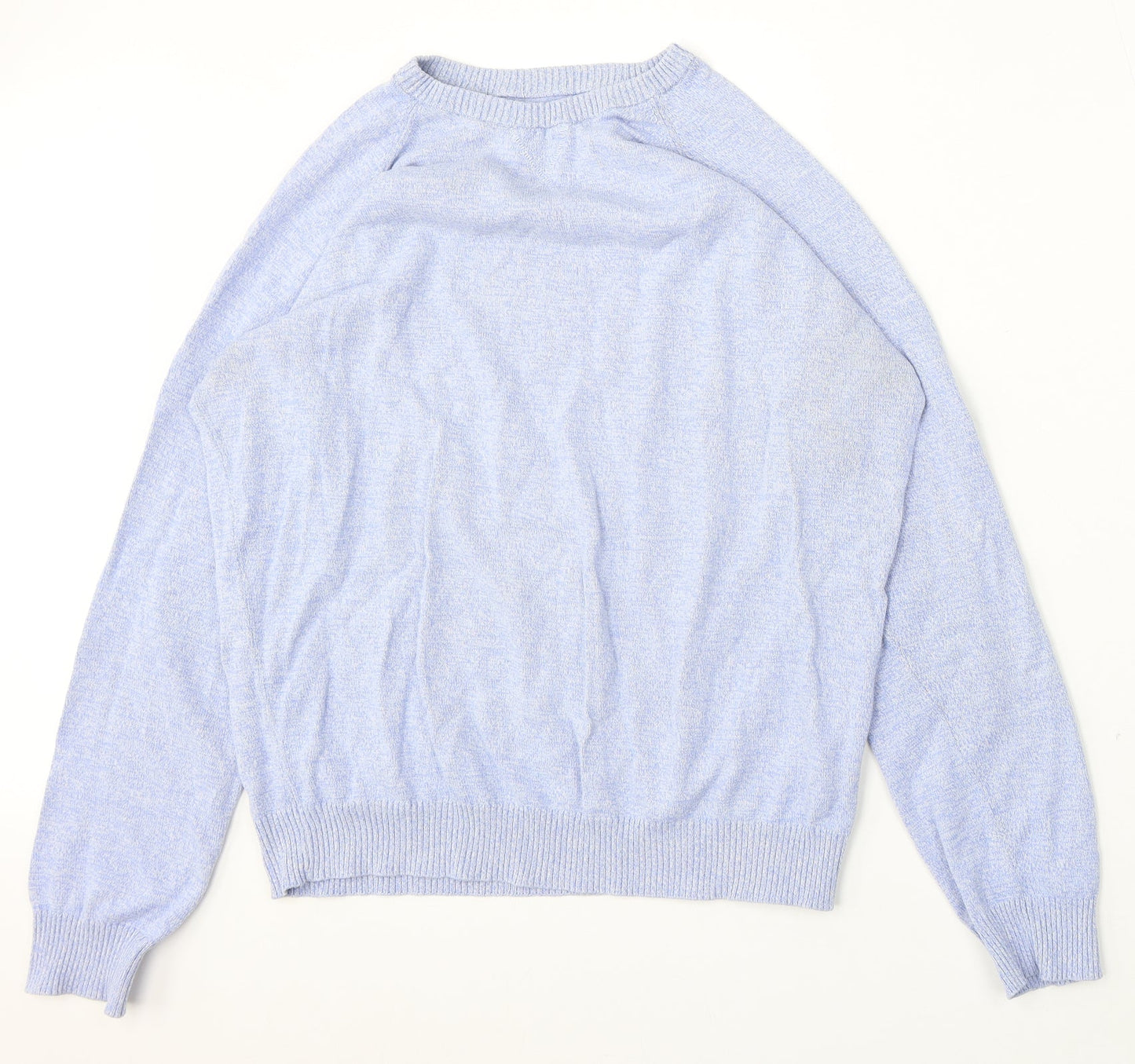 Primark Womens Blue Round Neck  Cotton Pullover Jumper Size L