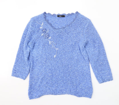 Womens UK Size S Bonmarché Blue Pullover Jumper