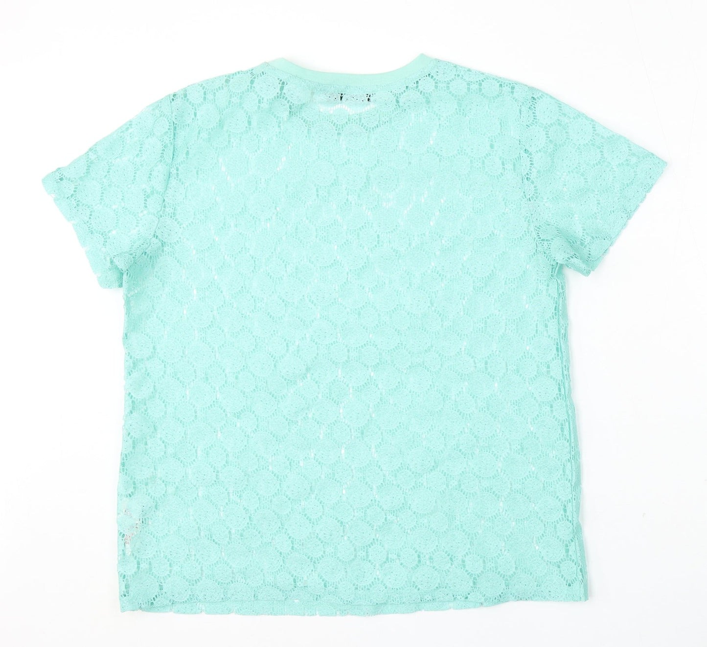 Womens UK Size 10 Atmosphere Blue Basic T-Shirt