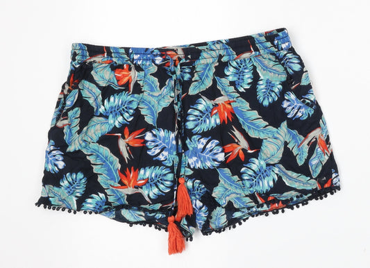 Atmosphere Womens Multicoloured Floral Viscose Bermuda Shorts Size 12 L3 in Regular