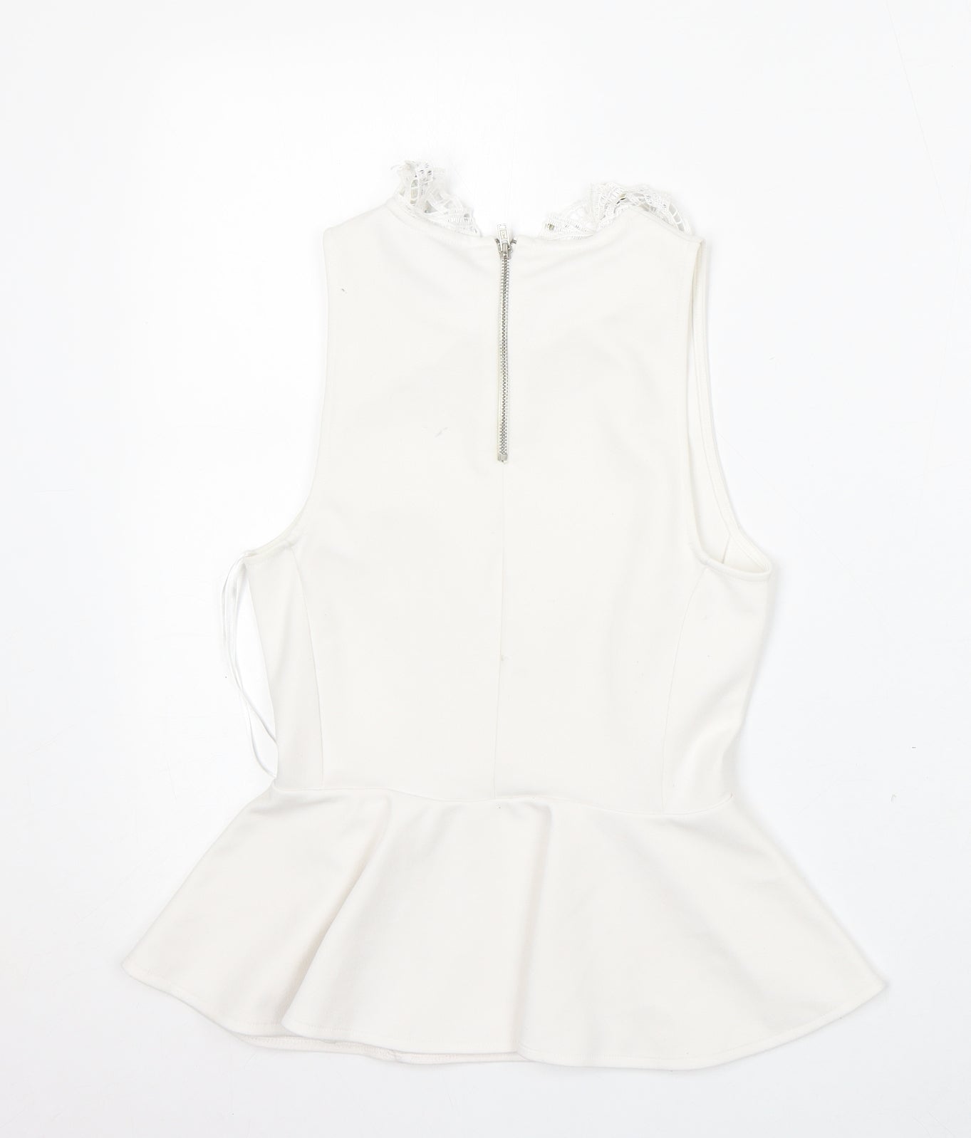 Womens UK Size 8 Topshop White Basic Blouse
