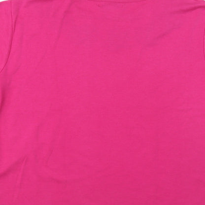 Womens UK Size M Annabelle Pink Basic T-Shirt