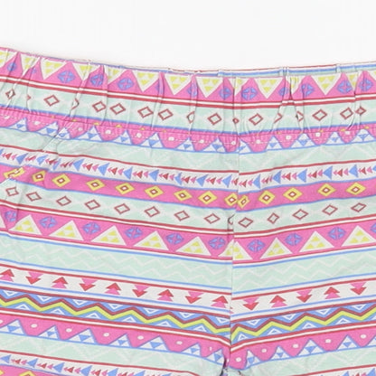 Dunnes Stores Girls Multicoloured Geometric Cotton Bermuda Shorts Size 6 Years  Regular