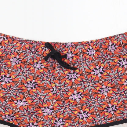 George Womens Red Geometric Cotton Hot Pants Shorts Size 14 L3 in Regular Drawstring