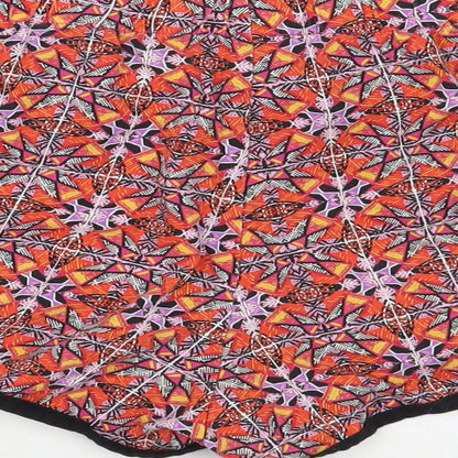 George Womens Red Geometric Cotton Hot Pants Shorts Size 14 L3 in Regular Drawstring