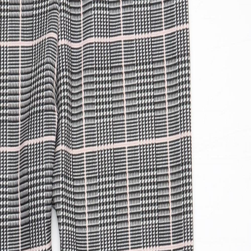 PRETTY LITTLE THING  Womens Grey Plaid Polyester Jegging Leggings Size 4 L32 in