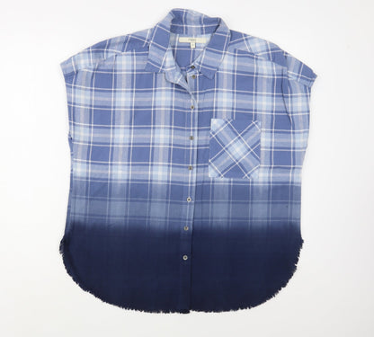 Womens UK Size 12 NEXT Blue Basic Button-Up