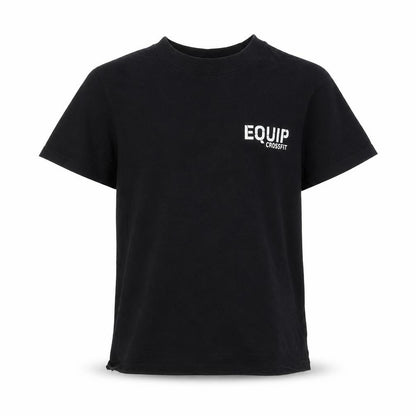 Equip Boys Black  Cotton Basic T-Shirt Size 9-10 Years Crew Neck Pullover