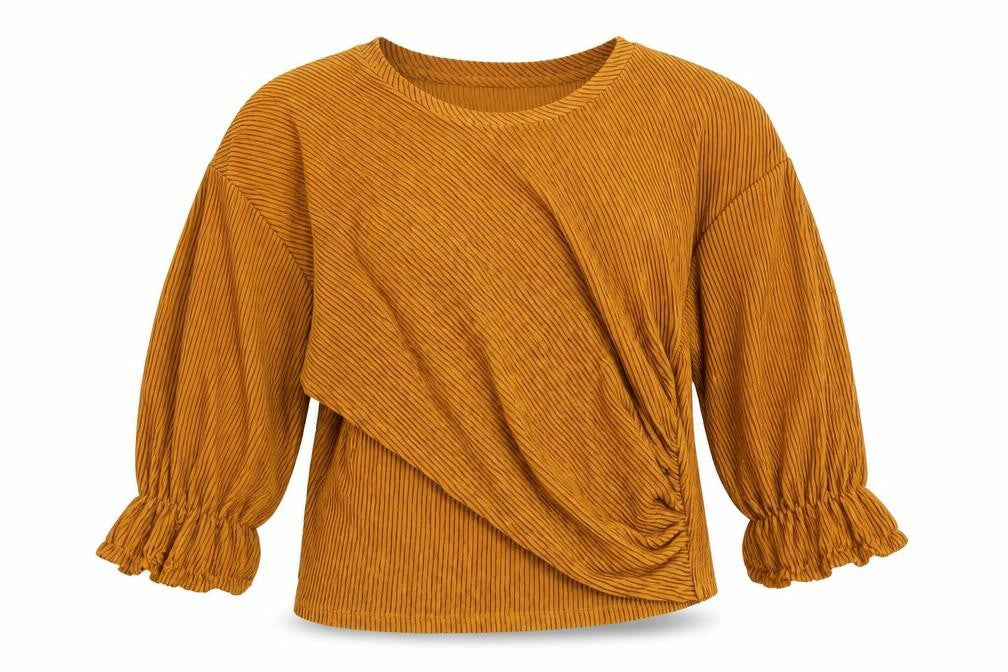 Womens UK Size S Zara Yellow Basic T-Shirt