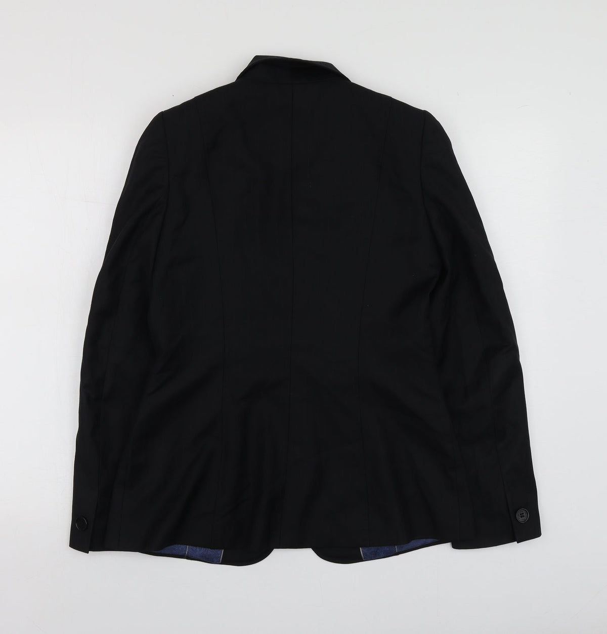 Quentin Reed Womens Black Striped Wool Jacket Suit Jacket Size 10