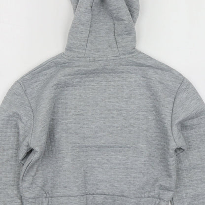 Primark Girls Grey Geometric Polyester Pullover Hoodie Size 9-10 Years