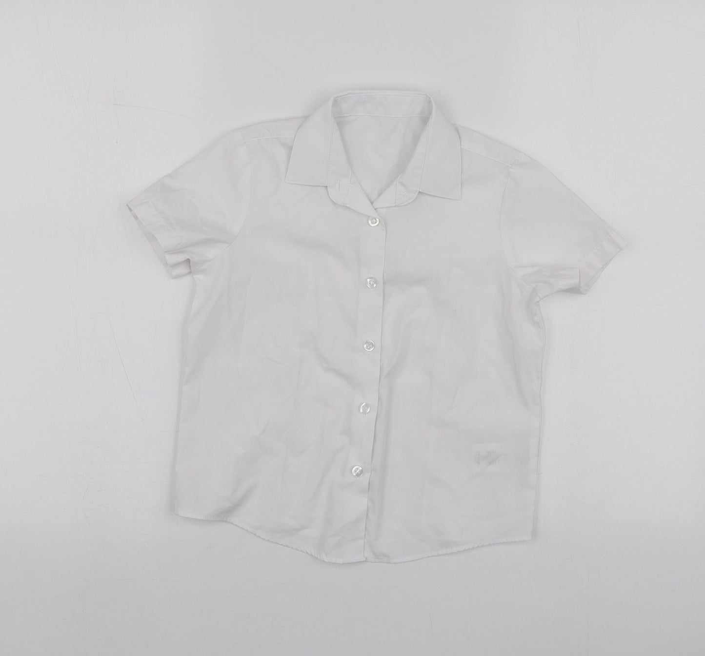 George Boys White  Polyester Basic Button-Up Size 5-6 Years Collared