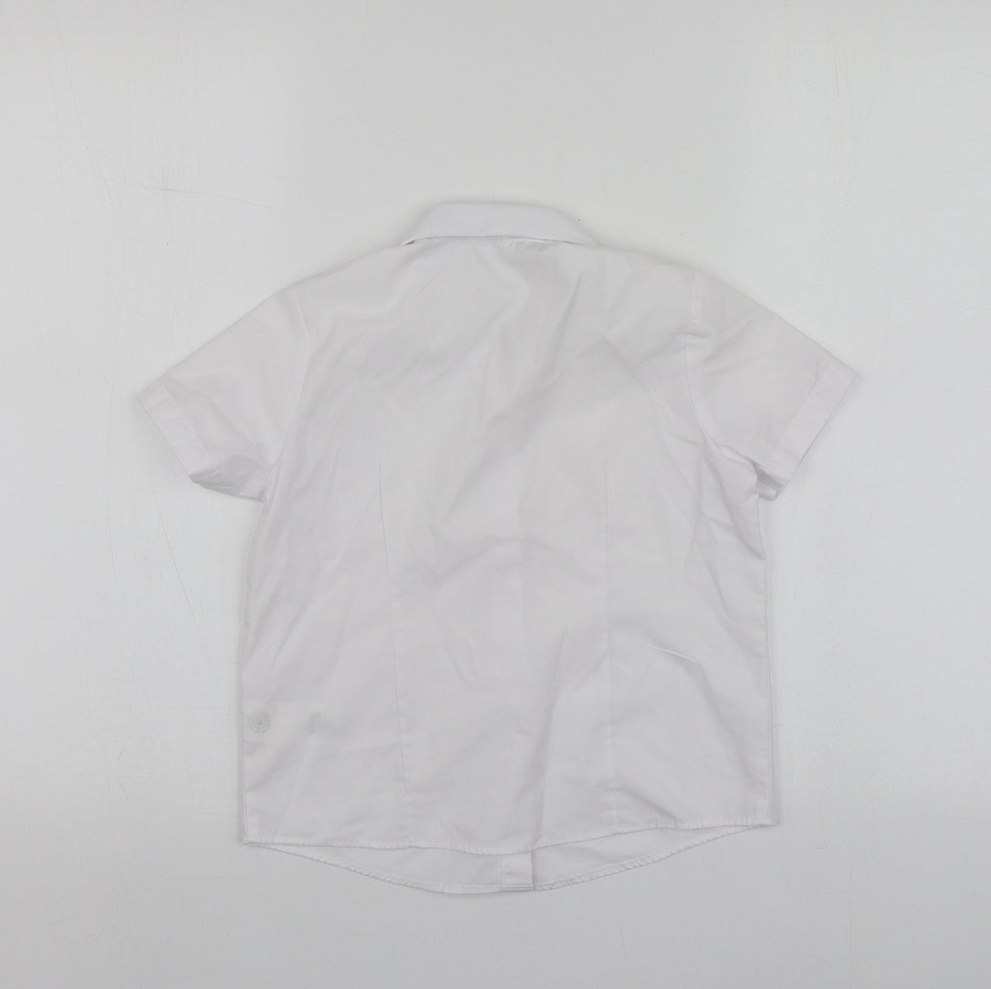 George Boys White  Polyester Basic Button-Up Size 5-6 Years Collared