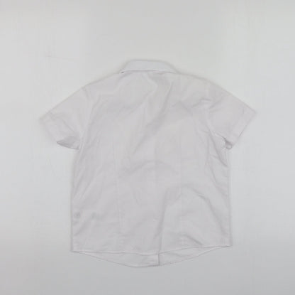 George Boys White  Polyester Basic Button-Up Size 5-6 Years Collared