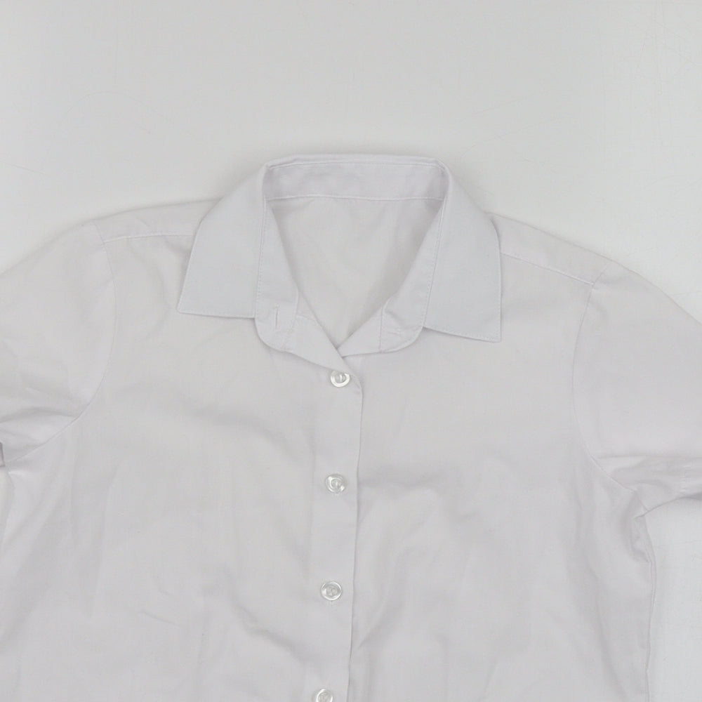 George Boys White  Polyester Basic Button-Up Size 5-6 Years Collared