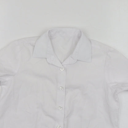 George Boys White  Polyester Basic Button-Up Size 5-6 Years Collared