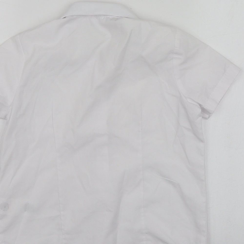 George Boys White  Polyester Basic Button-Up Size 5-6 Years Collared