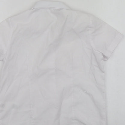 George Boys White  Polyester Basic Button-Up Size 5-6 Years Collared