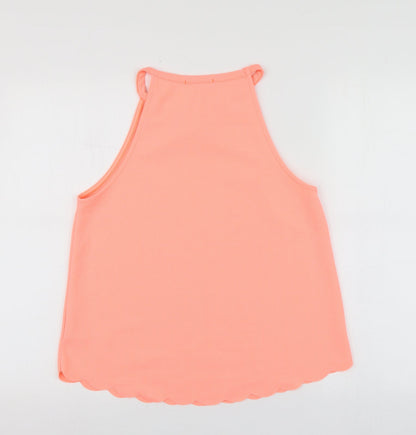 Womens UK Size 12 New Look Orange Basic T-Shirt