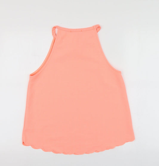 Womens UK Size 12 New Look Orange Basic T-Shirt