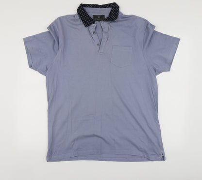 M7S Mens Purple  Cotton  Polo Size XL Collared