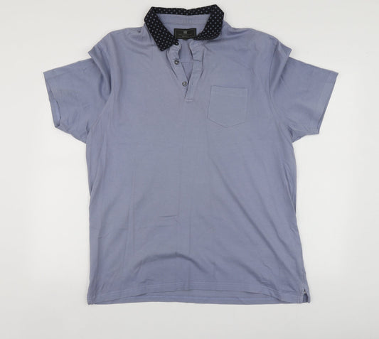 M7S Mens Purple  Cotton  Polo Size XL Collared