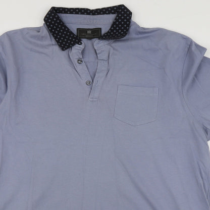 M7S Mens Purple  Cotton  Polo Size XL Collared