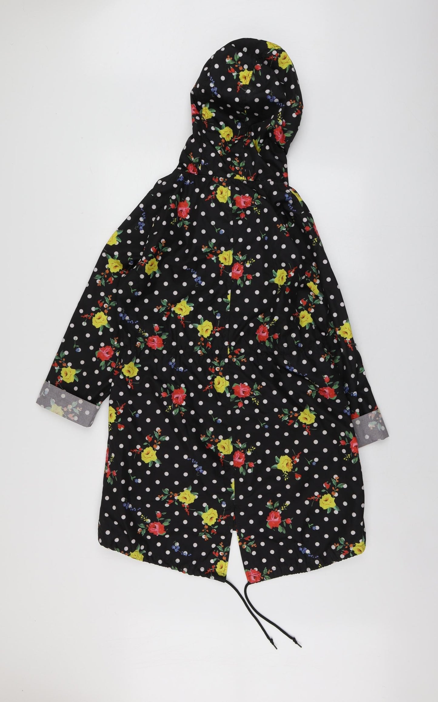 Demin.Co Womens Black Polka Dot  Parka Jacket Size XS
