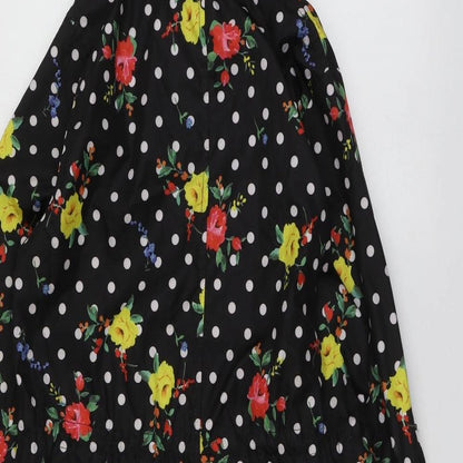 Demin.Co Womens Black Polka Dot  Parka Jacket Size XS