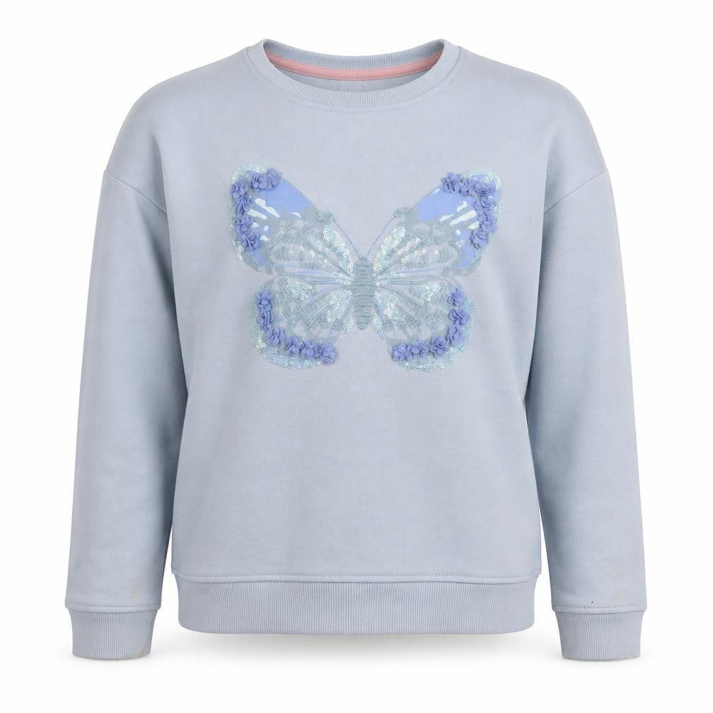 TU Girls Blue Geometric Cotton Pullover Hoodie Size 12 Years