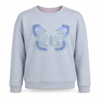 TU Girls Blue Geometric Cotton Pullover Hoodie Size 12 Years