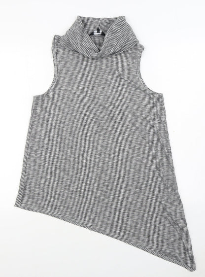 New Look Womens Grey  Viscose Pullover Sweatshirt Size 12  Pullover