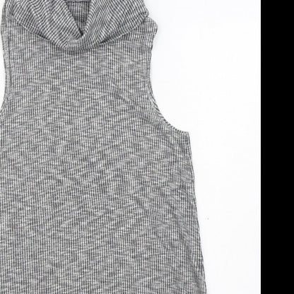 New Look Womens Grey  Viscose Pullover Sweatshirt Size 12  Pullover