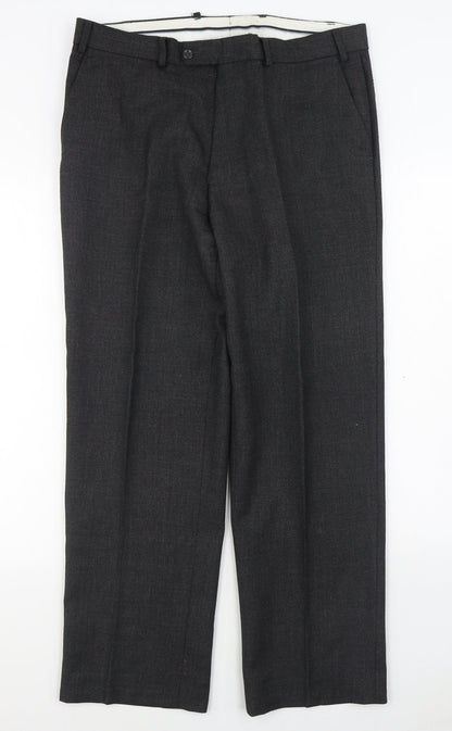 Skopes Womens Grey  Polyester Trousers  Size 34 in L28 in Regular Zip