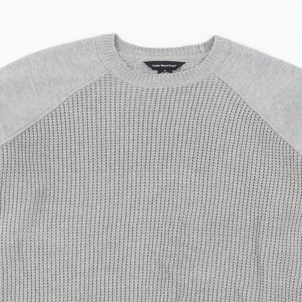 Primark Womens Grey Round Neck  Cotton Pullover Jumper Size M