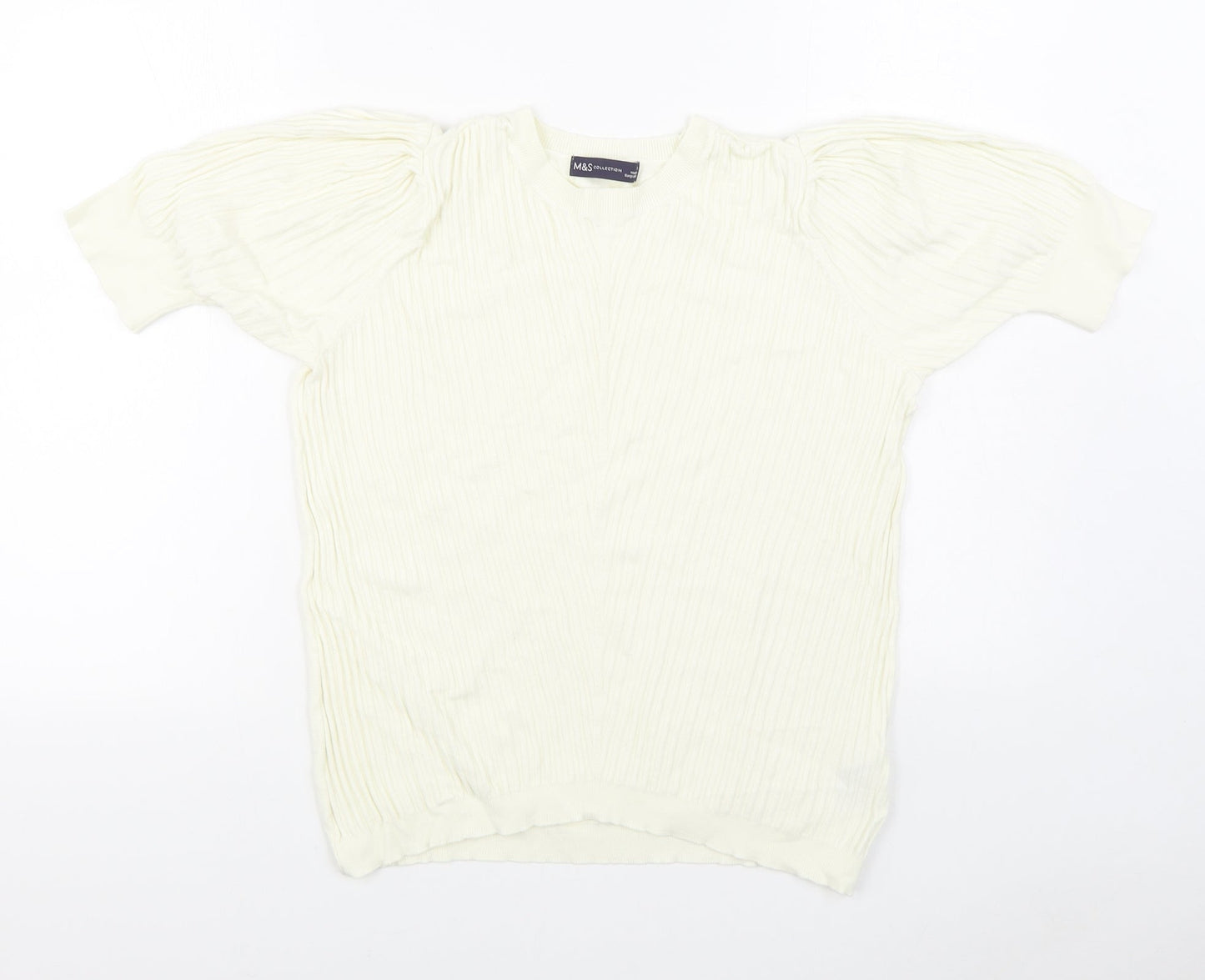 Womens UK Size 16 Marks and Spencer White Pullover Jumper