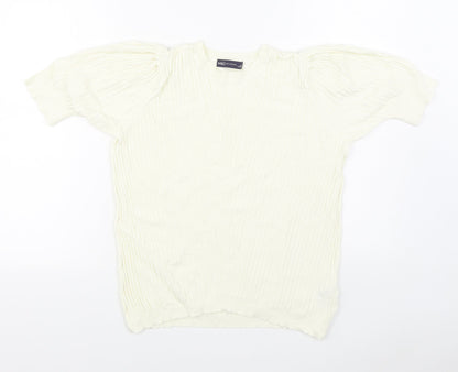 Womens UK Size 16 Marks and Spencer White Pullover Jumper