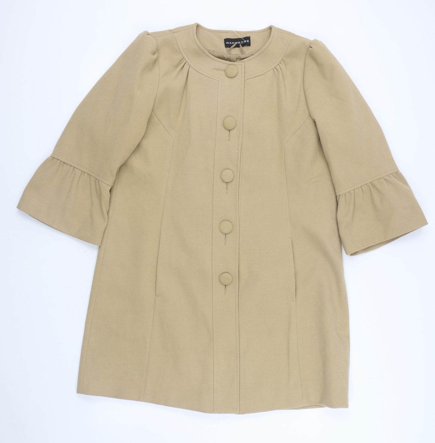 Womens UK Size 14 Wardrobe Beige Overcoat