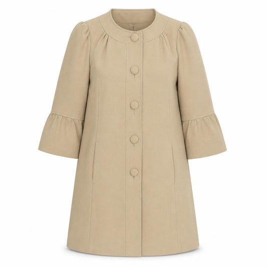 Womens UK Size 14 Wardrobe Beige Overcoat