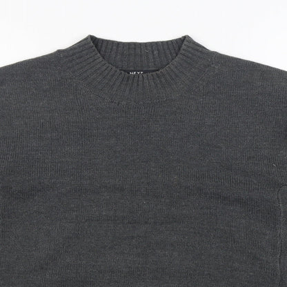 NEXT Mens Grey Round Neck  Acrylic Pullover Jumper Size M