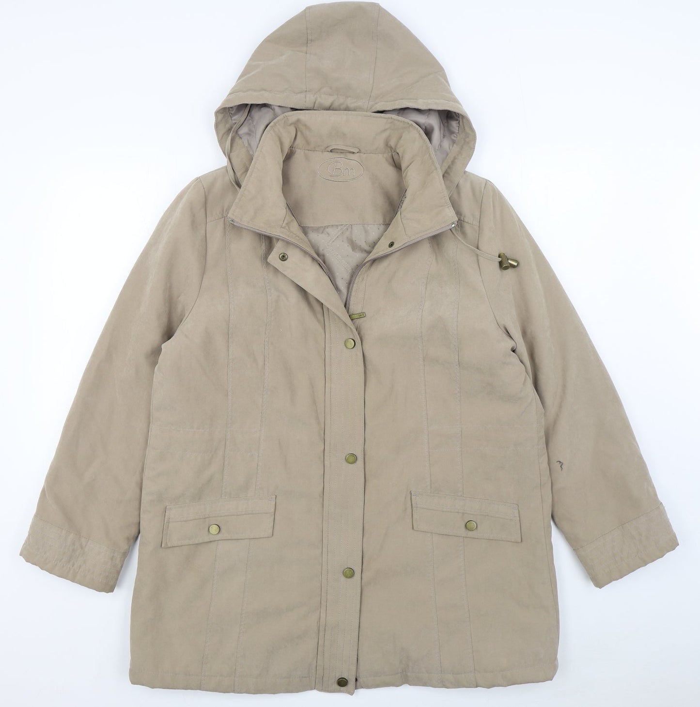 BM Womens Beige   Jacket  Size M  Zip