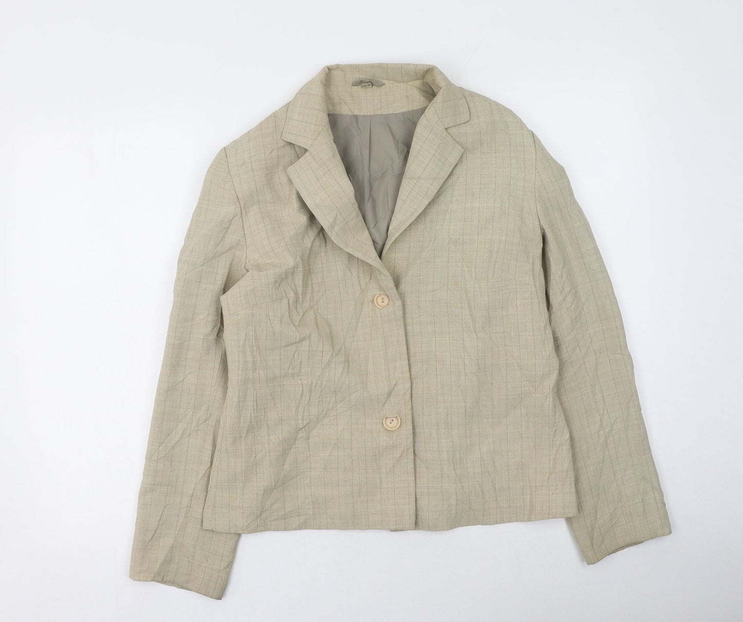 Preworn Womens Beige Striped  Jacket  Size 14