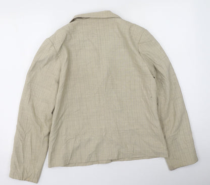 Preworn Womens Beige Striped  Jacket  Size 14