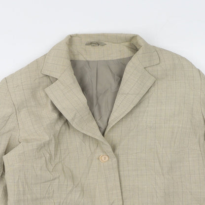 Preworn Womens Beige Striped  Jacket  Size 14