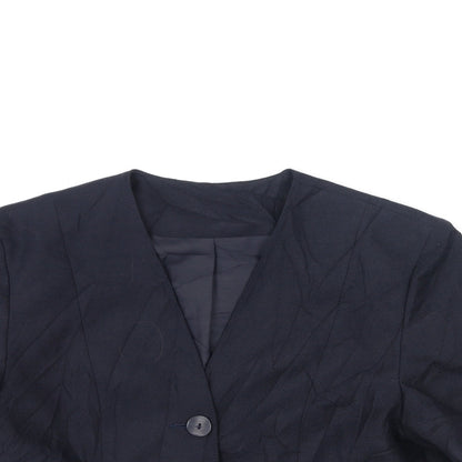 Miss smith Womens Blue V-Neck  Polyester Cardigan Jumper Size 14