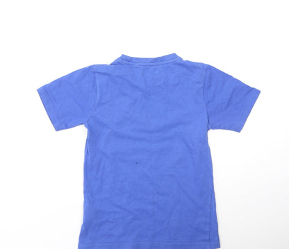 blue seven  Boys Blue  Cotton Basic Casual Size 7 Years Round Neck