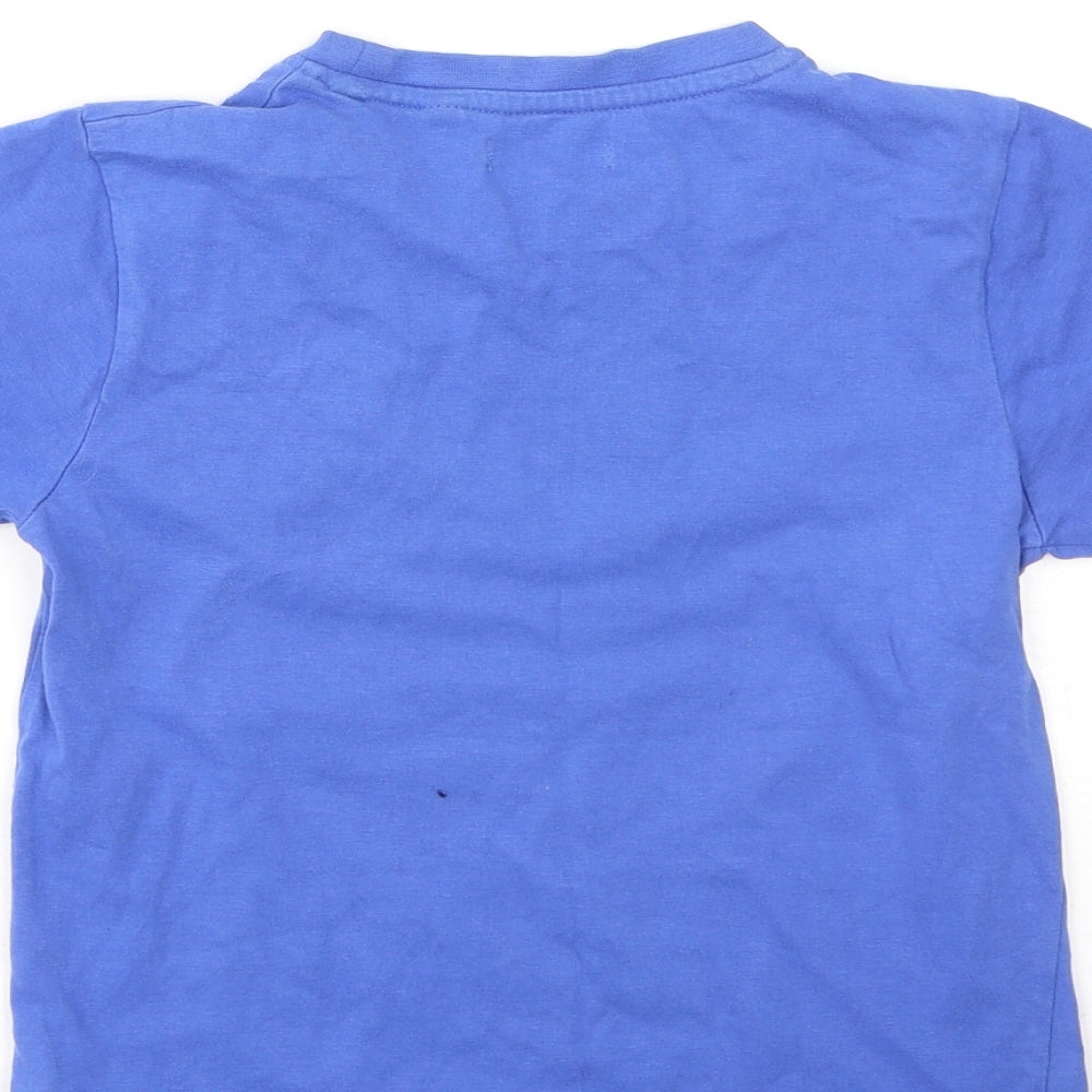 blue seven  Boys Blue  Cotton Basic Casual Size 7 Years Round Neck