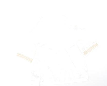 SheIn Womens Multicoloured  Polyester Basic Blouse Size L V-Neck