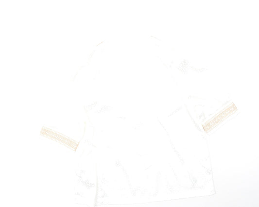 SheIn Womens Multicoloured  Polyester Basic Blouse Size L V-Neck